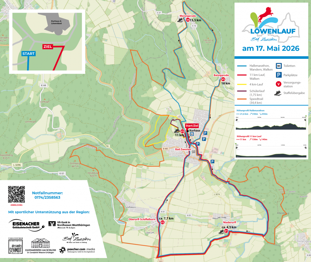 Streckenplan Löwenlauf 2026